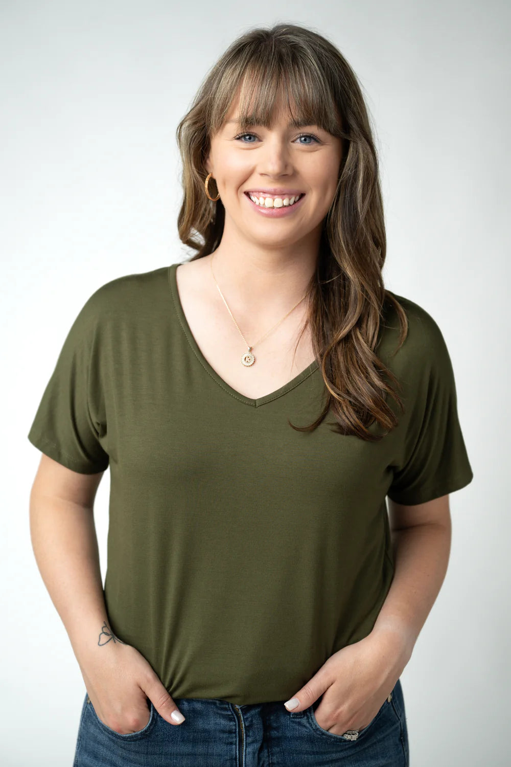 Chloe Cozy Top - Dark Olive