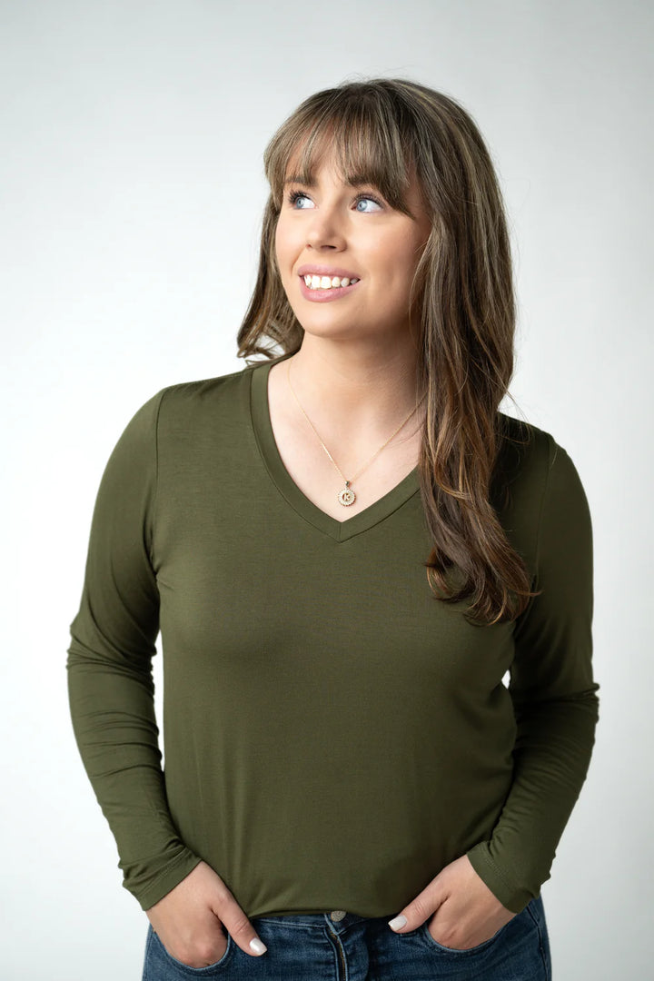 Larissa Long Sleeve - Dark Olive