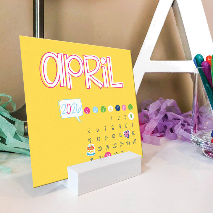 2026 Mini Monthly Desktop Calendar - Denise Albright®
