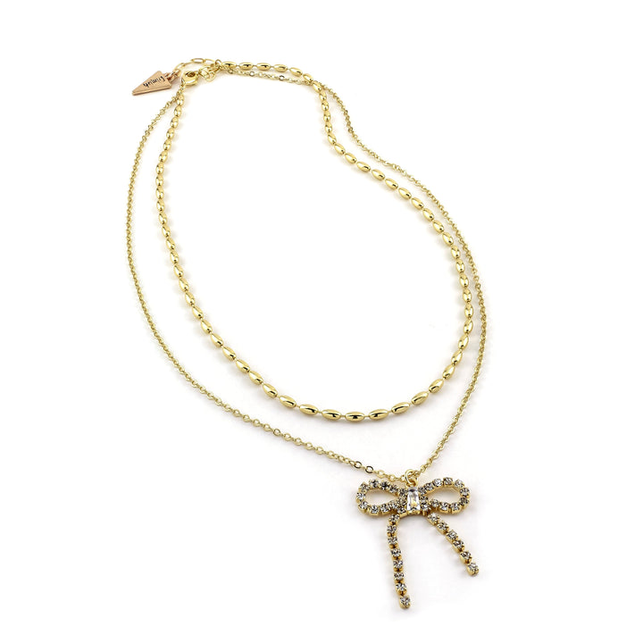 Dangling Bow Necklace by Erimish