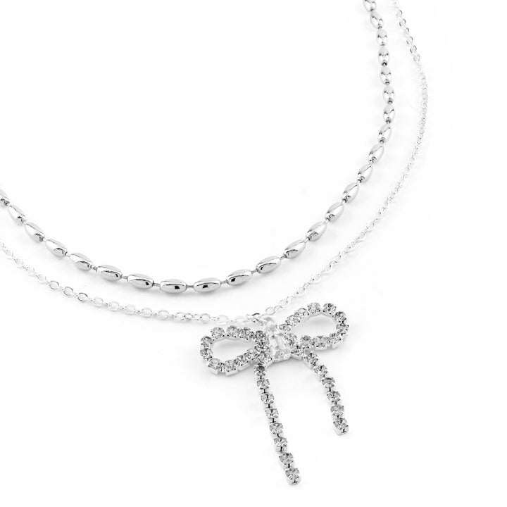 Dangling Bow Necklace by Erimish (SEPT ARRAY: Ships in 2-3 Weeks)