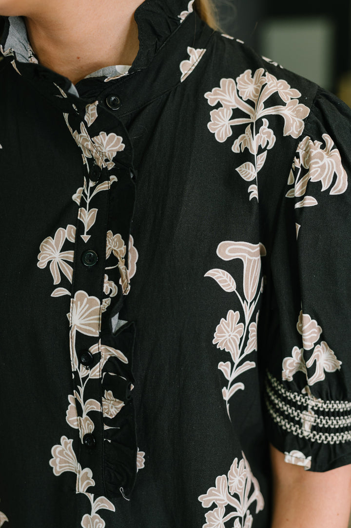 Dark Darlin' Puff Sleeve Maxi Dress - 7/28