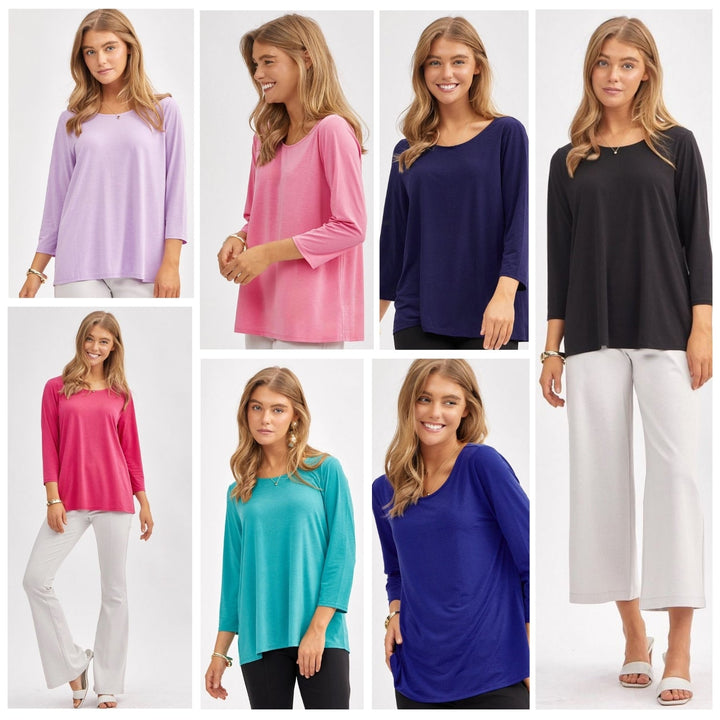 Dear Scarlett Signature Classic Round Neck Top (Multiple Colors Available!)