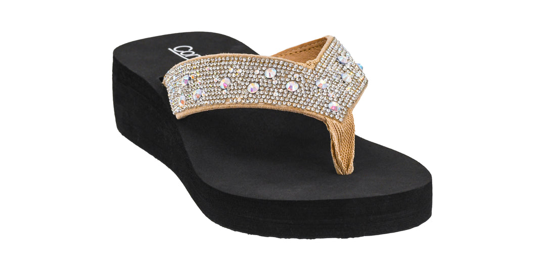 Dime A Dozen Sandals - Rhinestone by Corkys