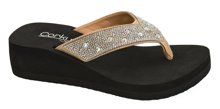 Dime A Dozen Sandals - Rhinestone by Corkys