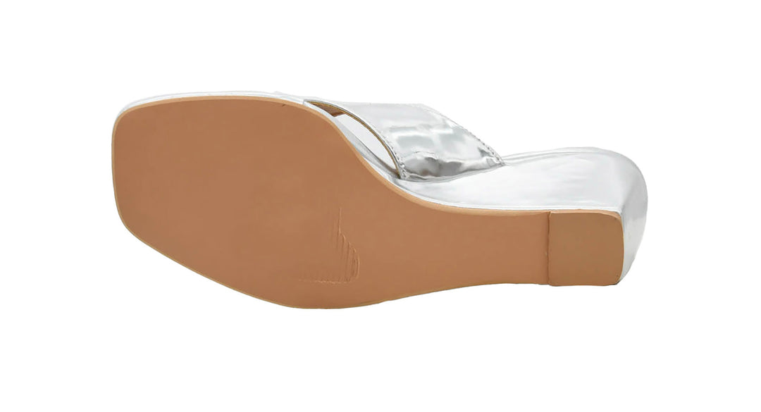 SHOE PARTY! Dock Party Silver Mirror Metallic by Corkys (Ships in 2-3 Weeks)