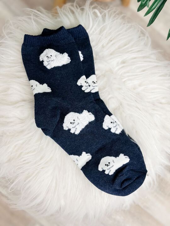 Dog Printed Crew Socks