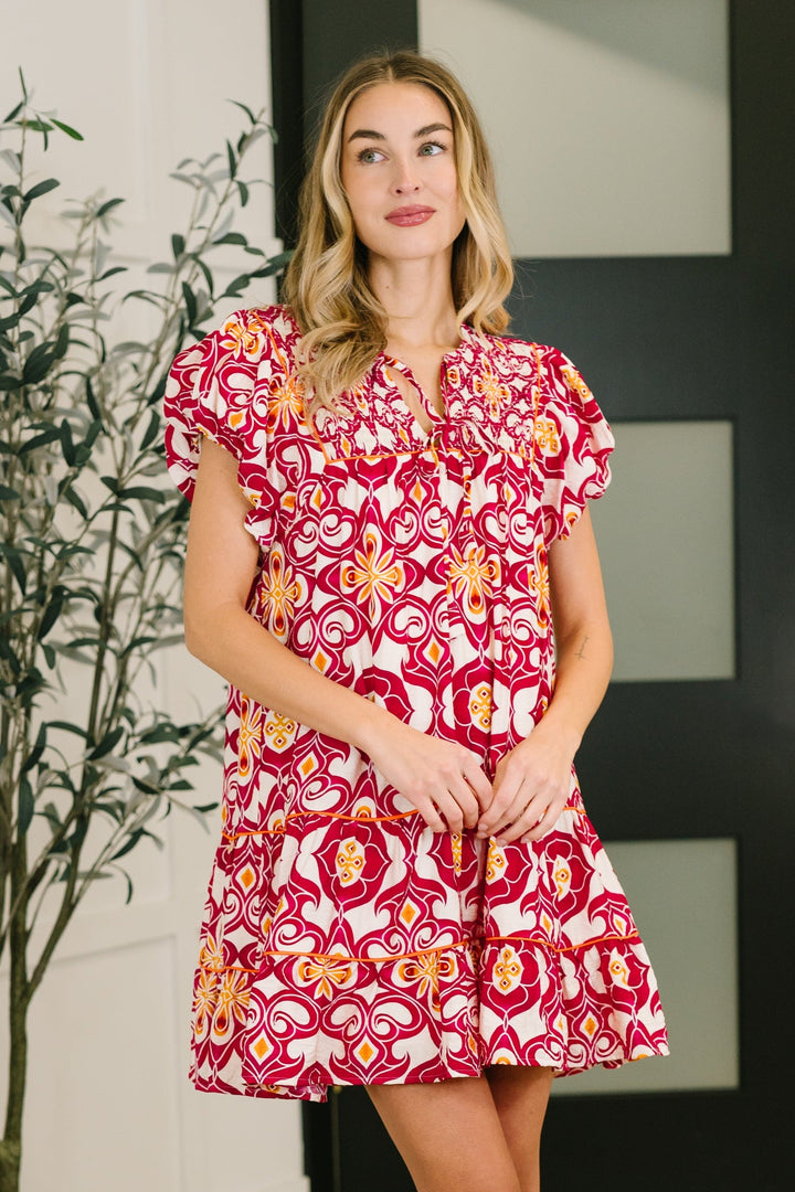 Don't You Go Away Balloon Sleeve Dress - 7/13