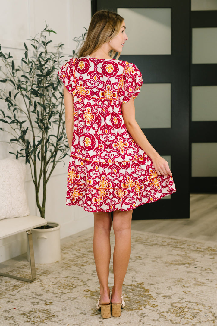 Don't You Go Away Balloon Sleeve Dress - 7/13