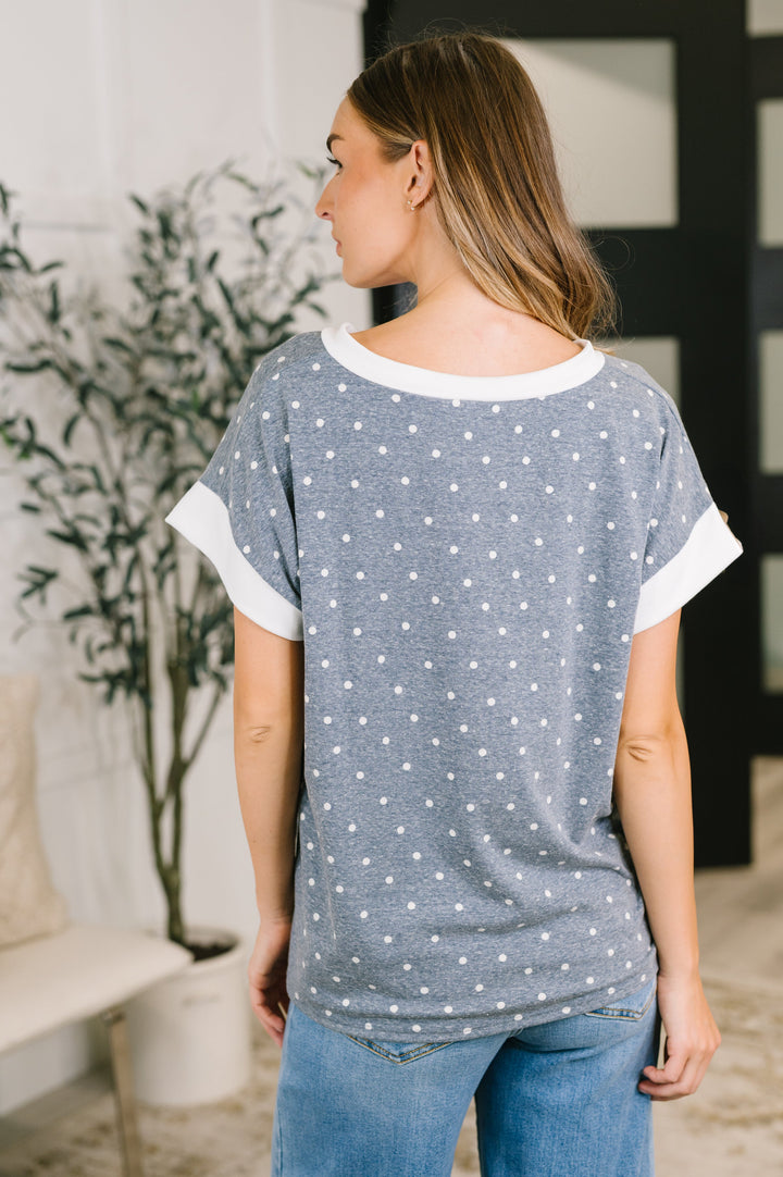 Dot, Dot, Dot V-Neck Casual Top - 8/14
