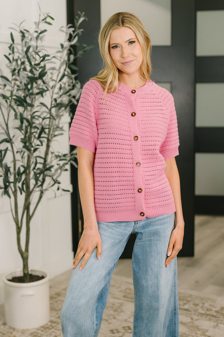 Dreaming All Day Sweater Knit Button Down - 4/27