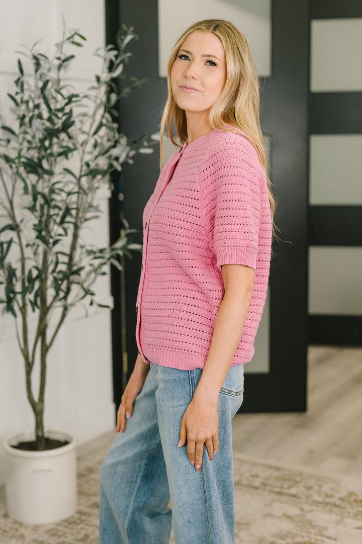 Dreaming All Day Sweater Knit Button Down - 4/27