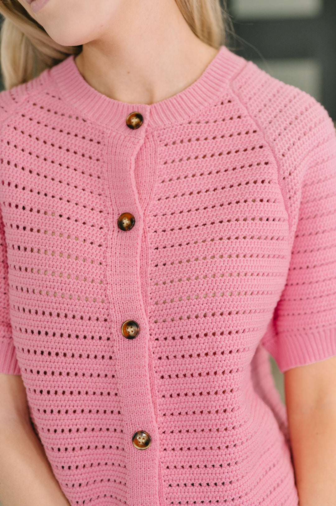 Dreaming All Day Sweater Knit Button Down - 4/27