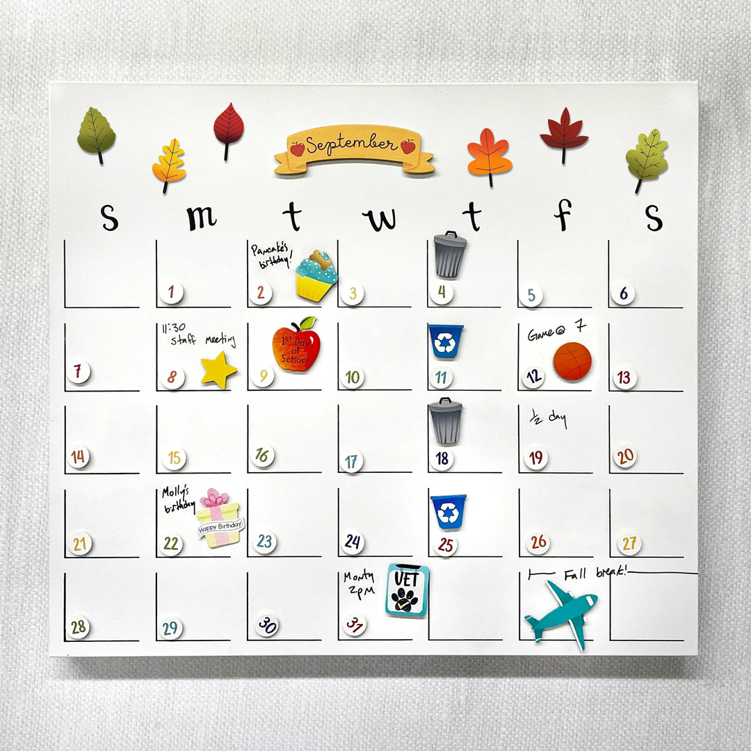 White Calendar Number Magnets by Roeda (LIVE BOX: Ships in 3 Weeks)