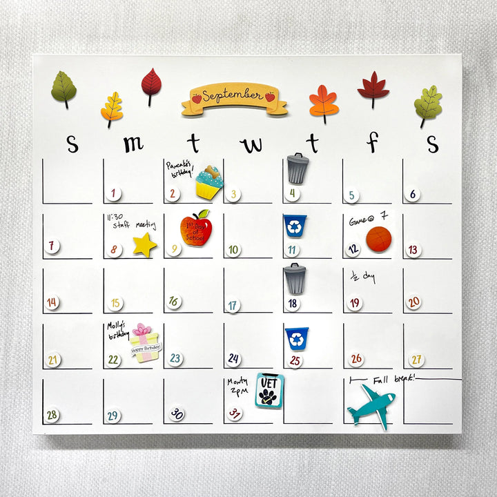 White Calendar Number Magnets by Roeda (LIVE BOX: Ships in 3 Weeks)