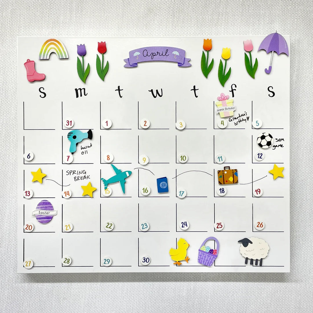 Birthday Calendar Magnets Set of 4 by Roeda (LIVE BOX: Ships in 3 Weeks)