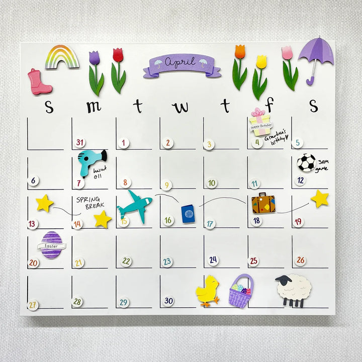 Birthday Calendar Magnets Set of 4 by Roeda (LIVE BOX: Ships in 3 Weeks)