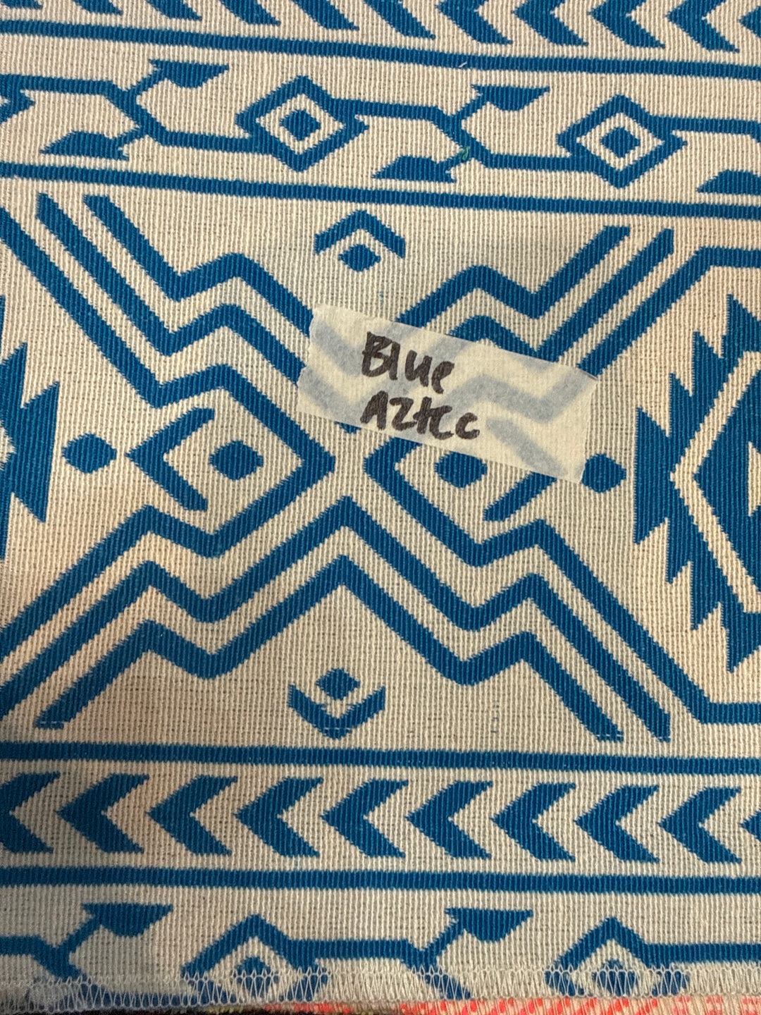 MJ TX PREPO SINGLE LADIES: Blue Aztec Mini Top Zip by Makeup Junkie (Ships in 3-4 Weeks)