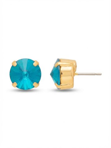 London Stud Earrings by Sorrelli - Caribbean Blue Opal