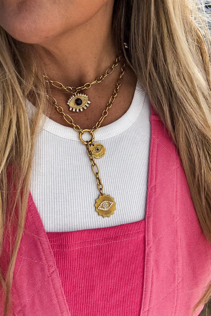 Gleaming Guardian Gold Necklace by Blakeley