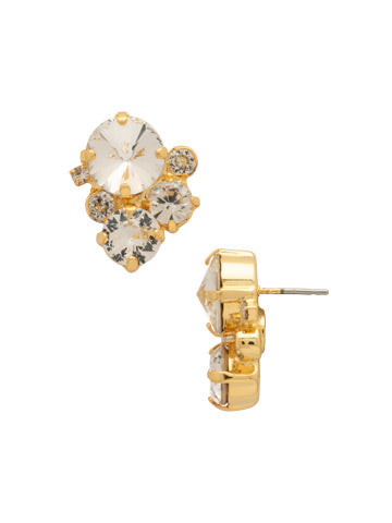 Crystal Assorted Rounds Post Earring by Sorrelli - Crystal