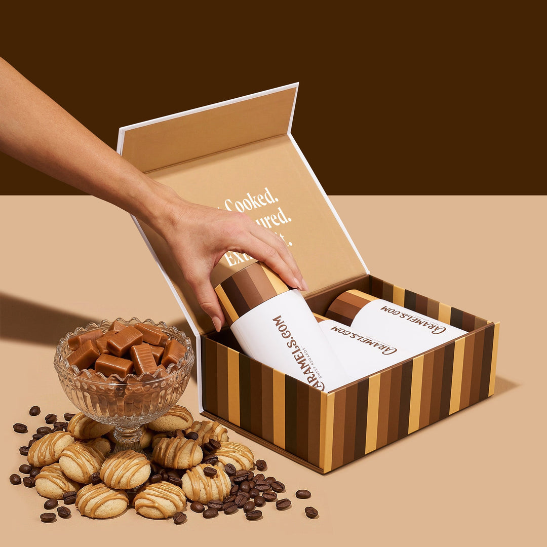 Coffeehouse Collection Caramel - 3 Tube Gift Box - Treats Live