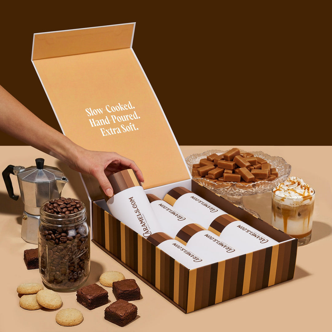 Coffeehouse Collection Caramel - 6 Tube Gift Box - Treats Live