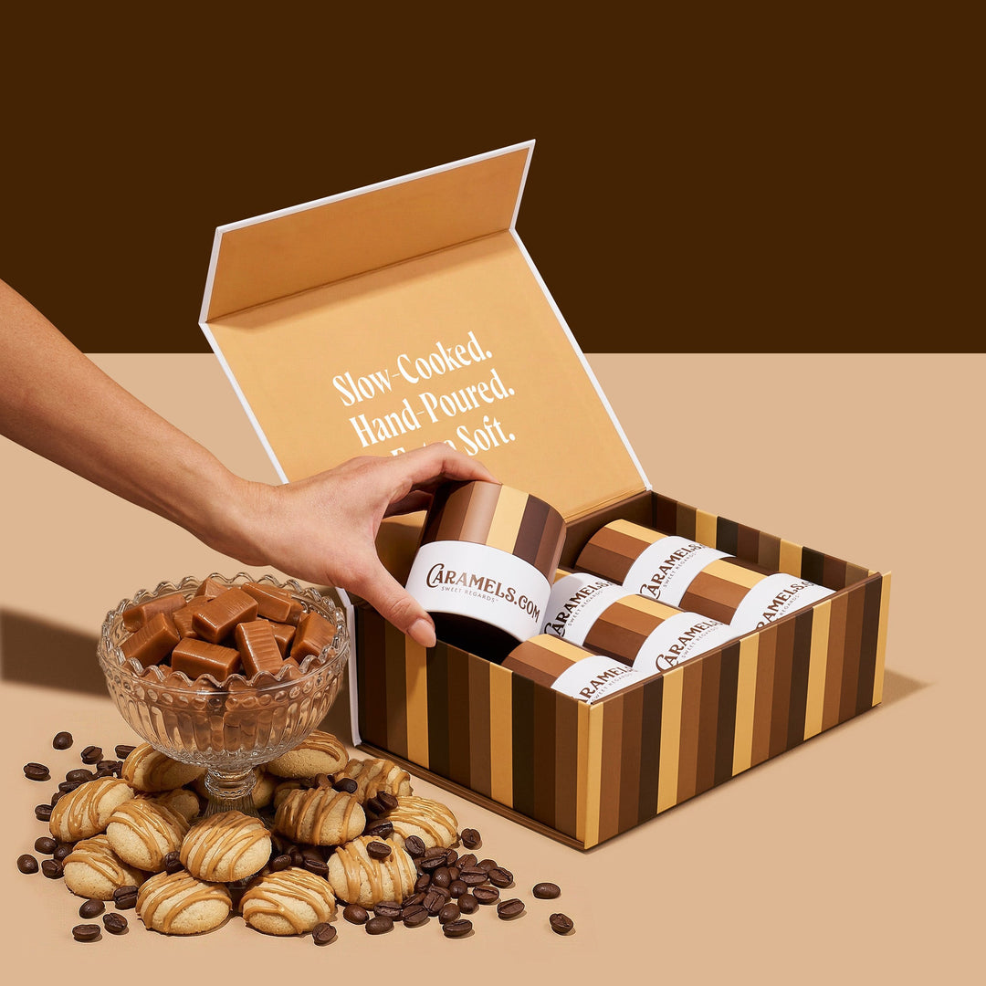 Coffeehouse Collection Caramel - 6 Tube Sampler Gift Box - Treats Live