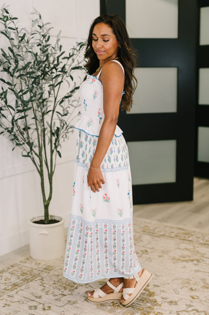 Eager Anticipation Mixed Print Midi Dress - 6/1