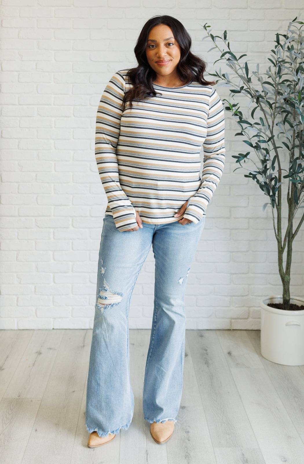 East Coast Breeze Striped Top - 8/17