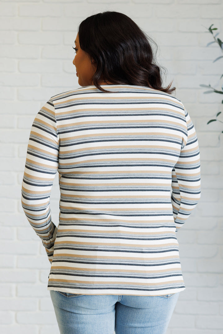 East Coast Breeze Striped Top - 8/17