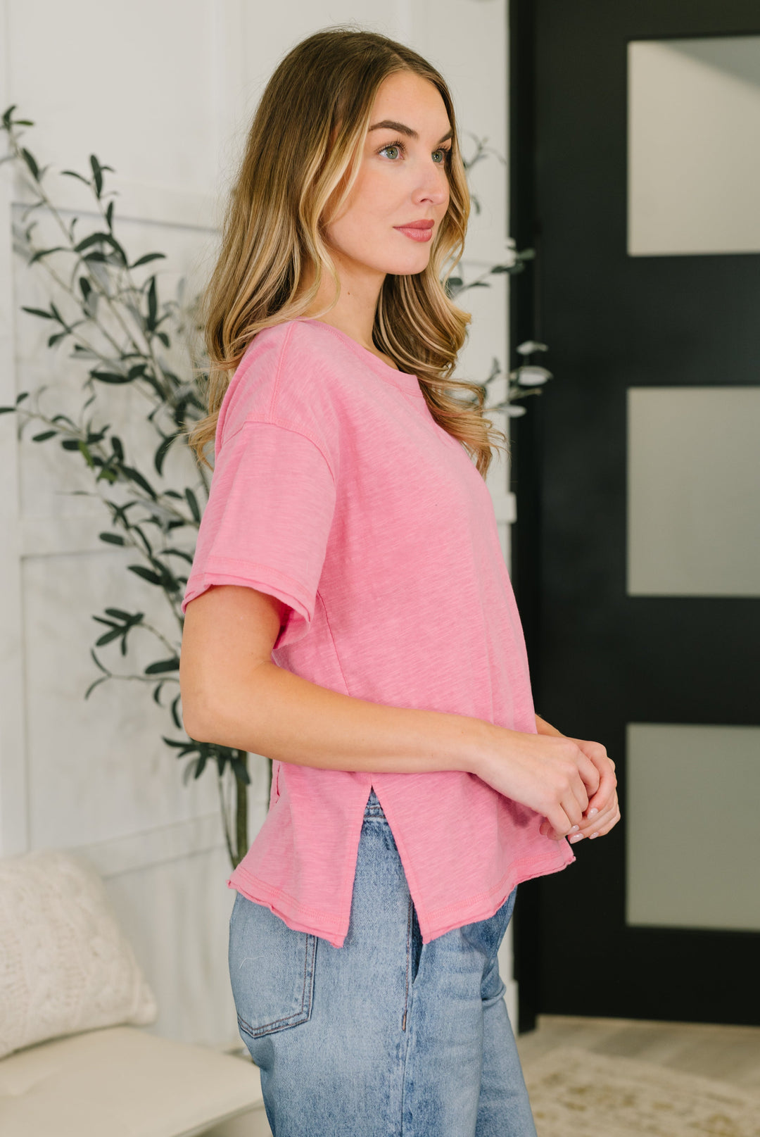 Effortless Edit Boxy Tee in Candy Pink - 4/22