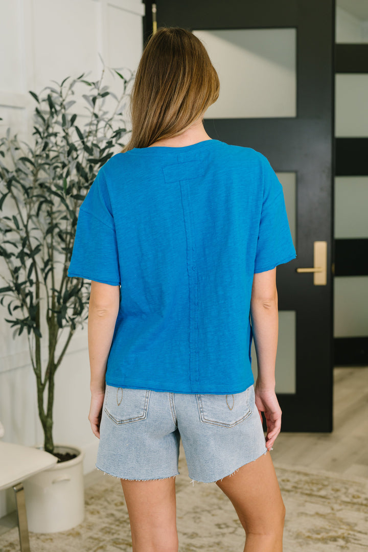 Effortless Edit Boxy Tee in Deep Sky - 4/22