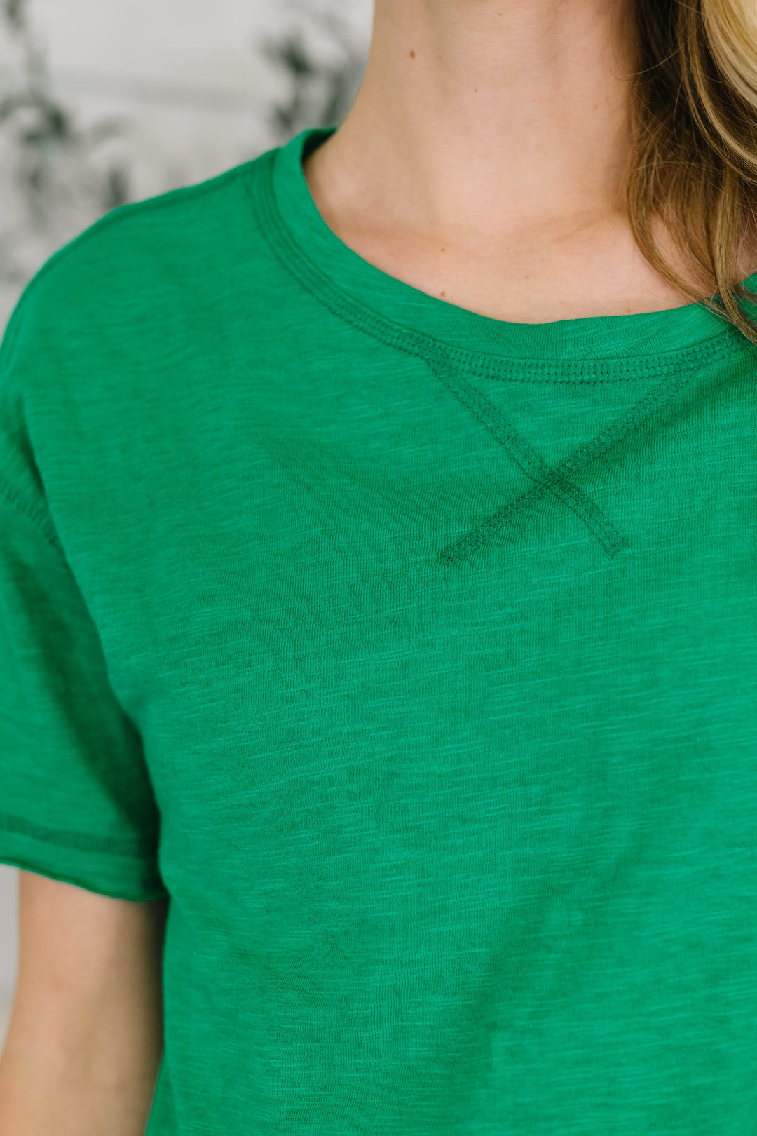 Effortless Edit Boxy Tee in Kelly Green - 4/22