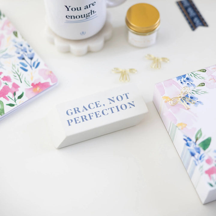 'Grace, Not Perfection' Jumbo Eraser by Emily Ley