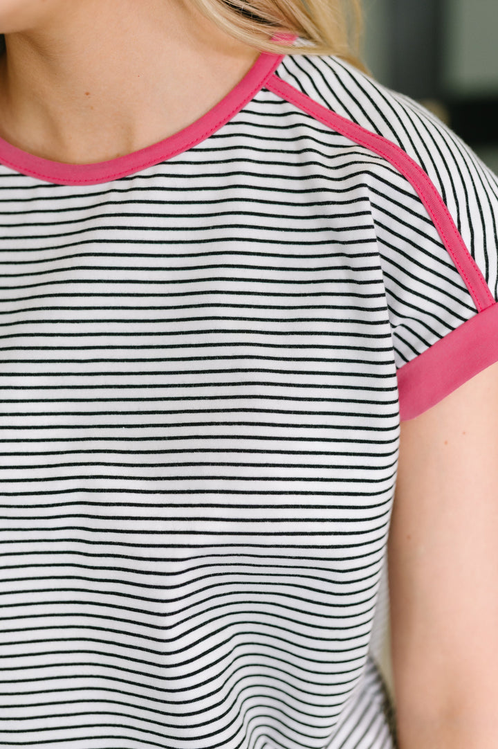 Emotionally Attached Trim Detail Tee - 7/28
