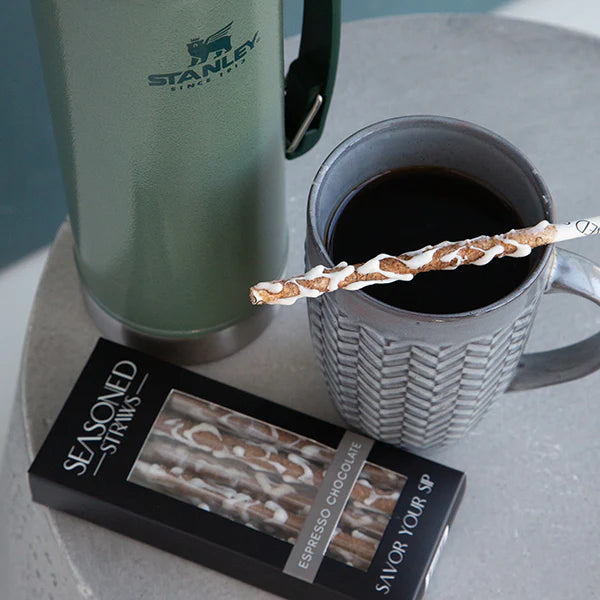JUNE MARKET: Espresso Chocolate - 10ct by Seasoned Straws (Ships in 2-3 Weeks)