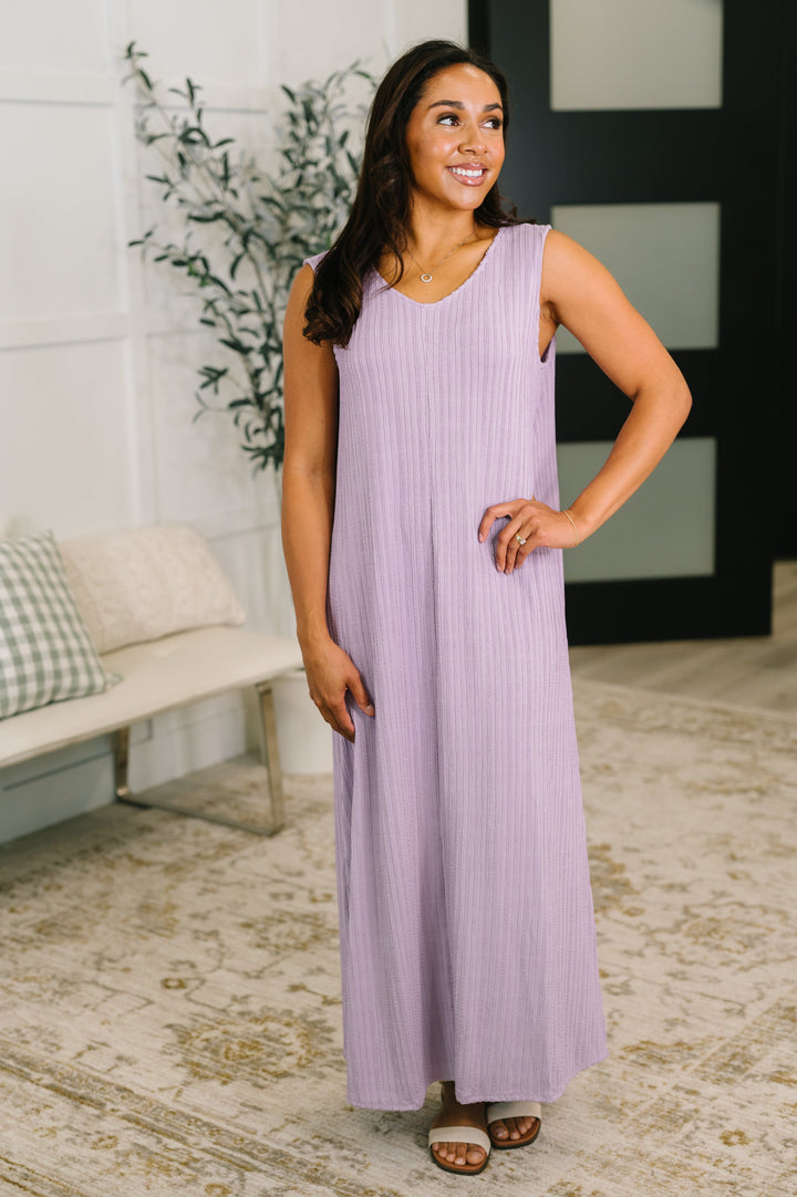 Everything She Wants Sleeveless Maxi Dress in Lavender - 5/29