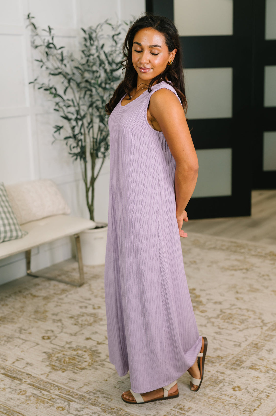 Everything She Wants Sleeveless Maxi Dress in Lavender - 5/29