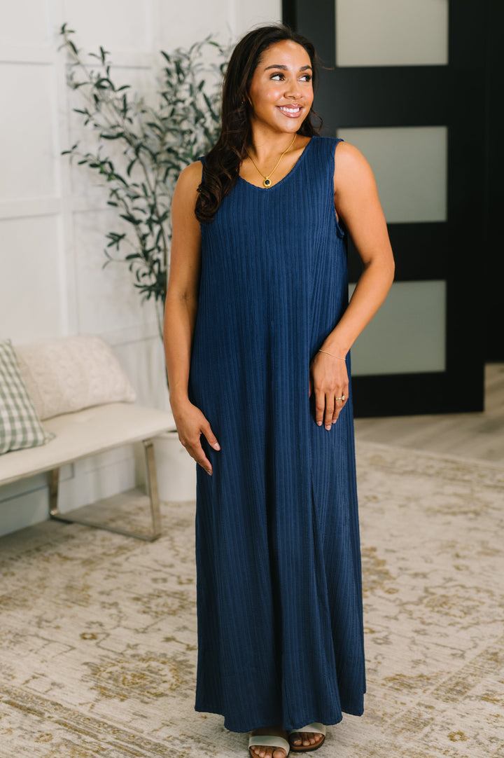 Everything She Wants Sleeveless Maxi Dress in Navy - 5/29
