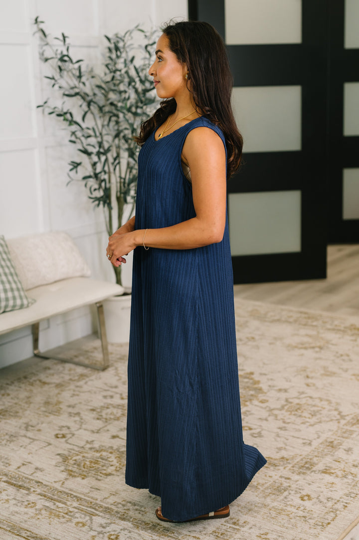 Everything She Wants Sleeveless Maxi Dress in Navy - 5/29