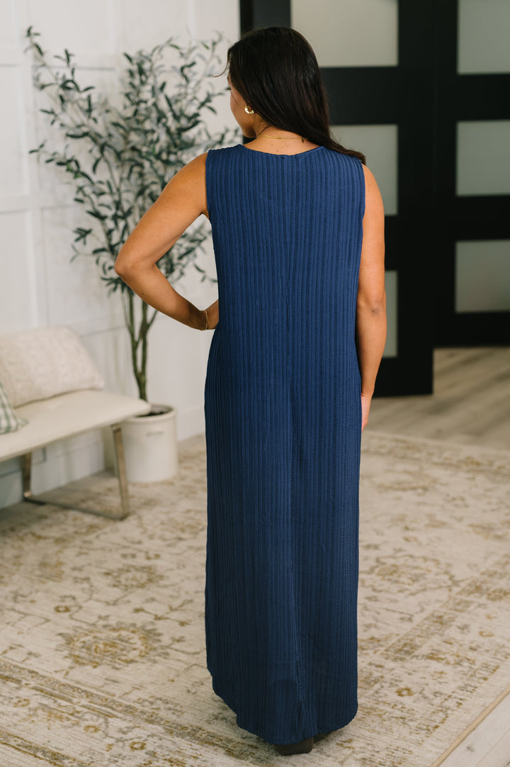 Everything She Wants Sleeveless Maxi Dress in Navy - 5/29