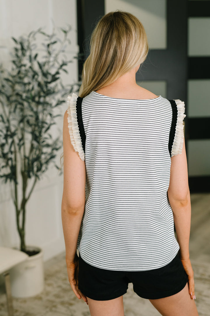 Exceeding Expectations Ruffled Sleeve Blouse - 7/31