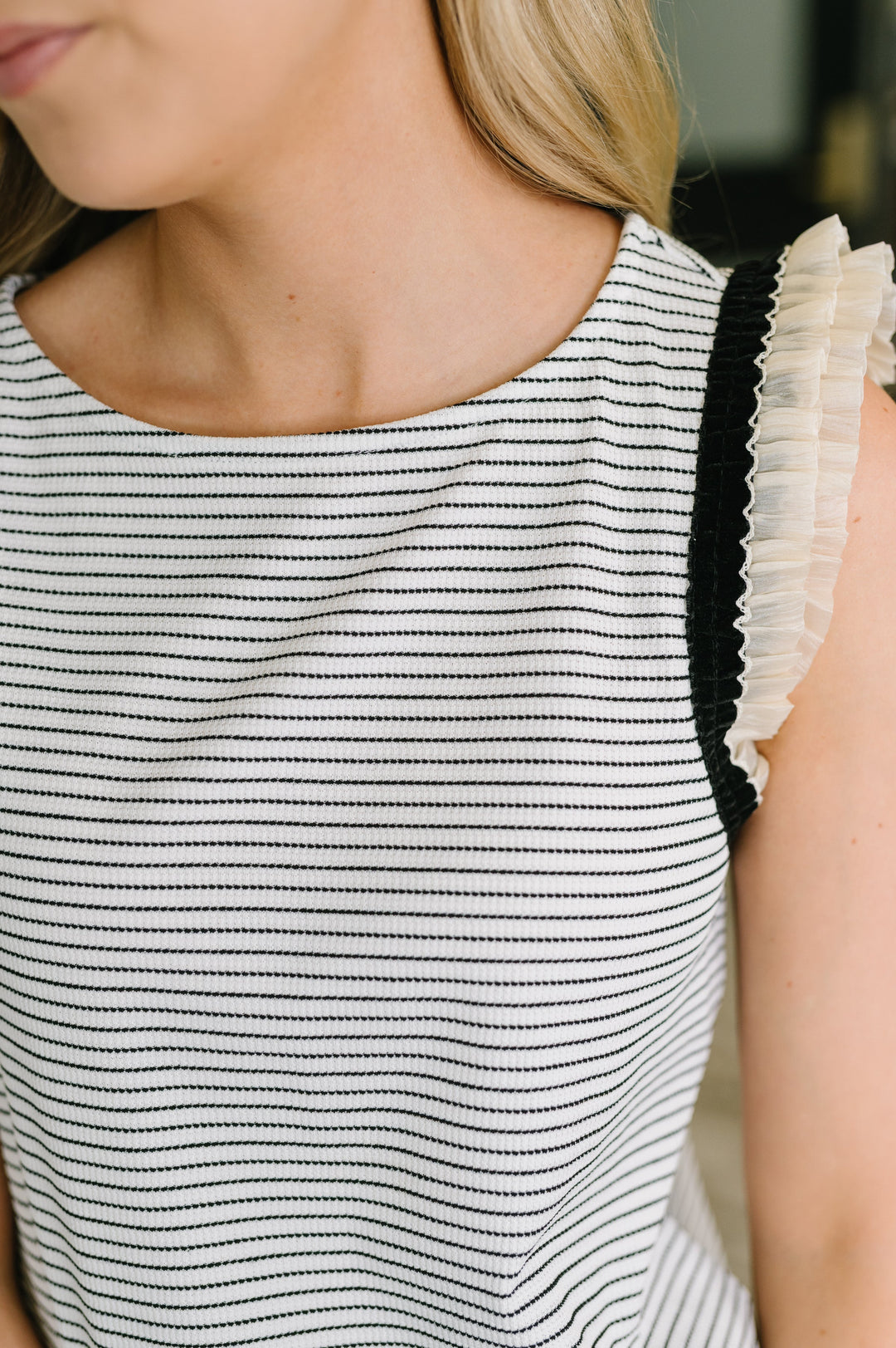 Exceeding Expectations Ruffled Sleeve Blouse - 7/31