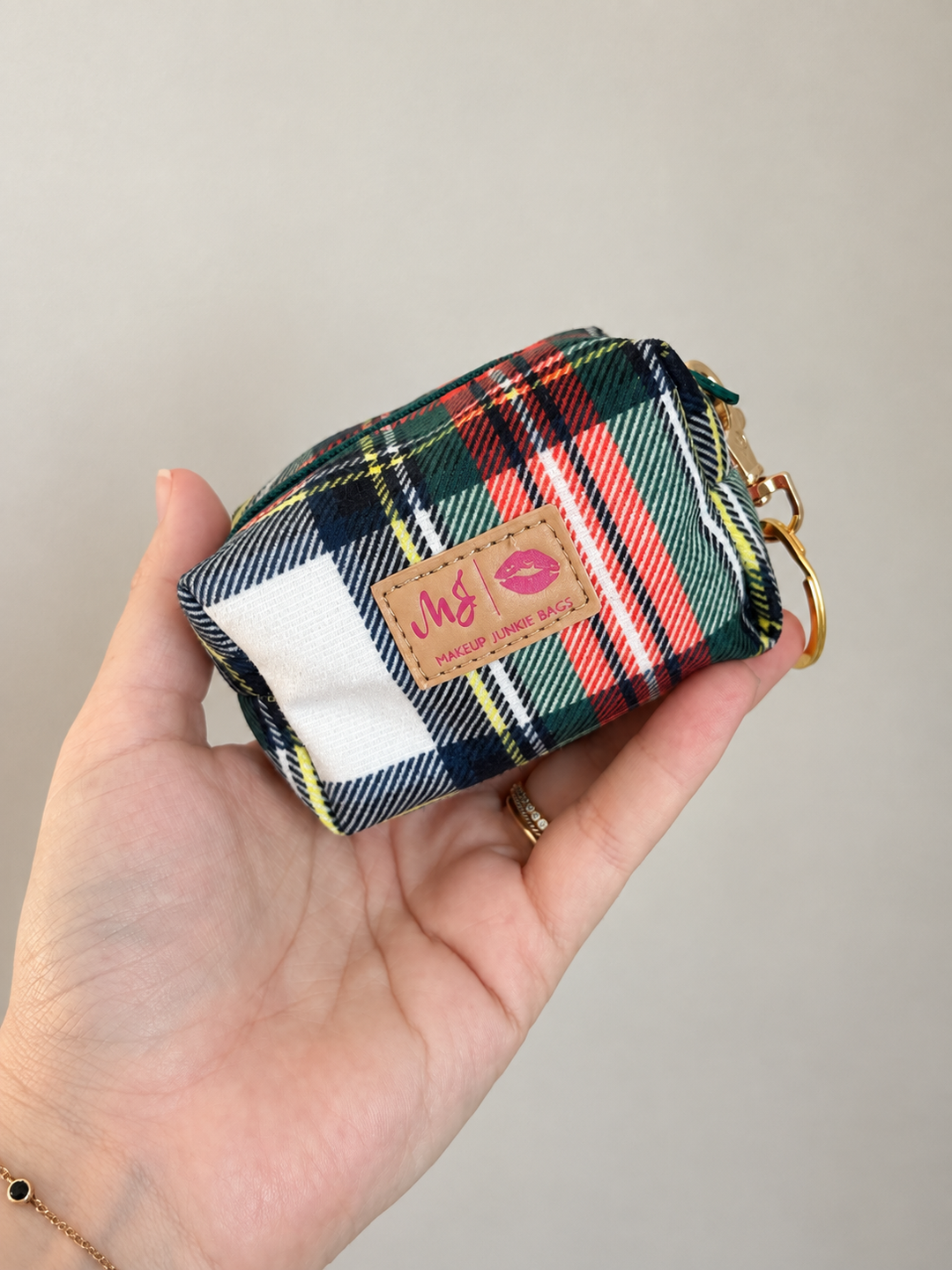 Naughty List Wishes White Plaid by Makeup Junkie (SEPT ARRAY: Ships in 8-10 Weeks)