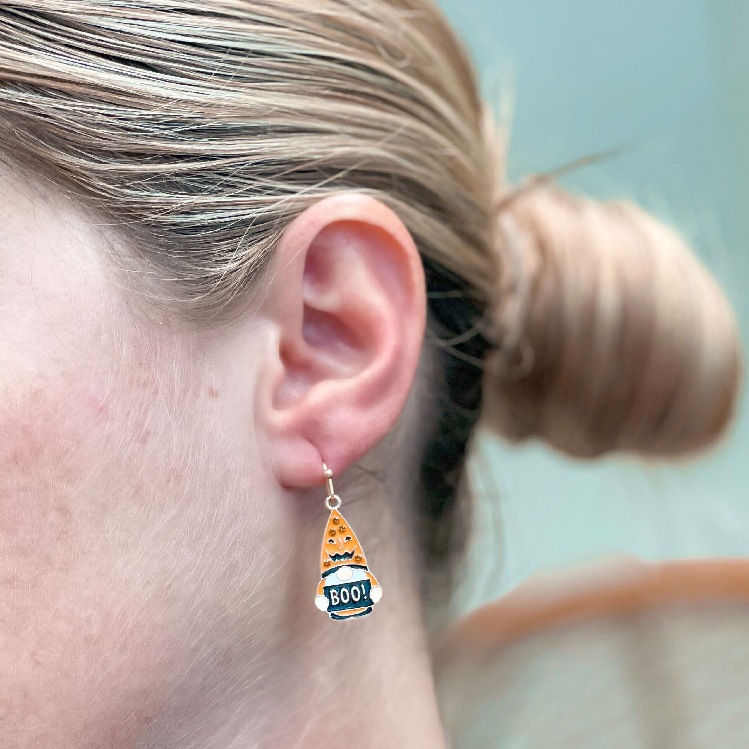 'Boo!' Gnome Dangle Earrings
