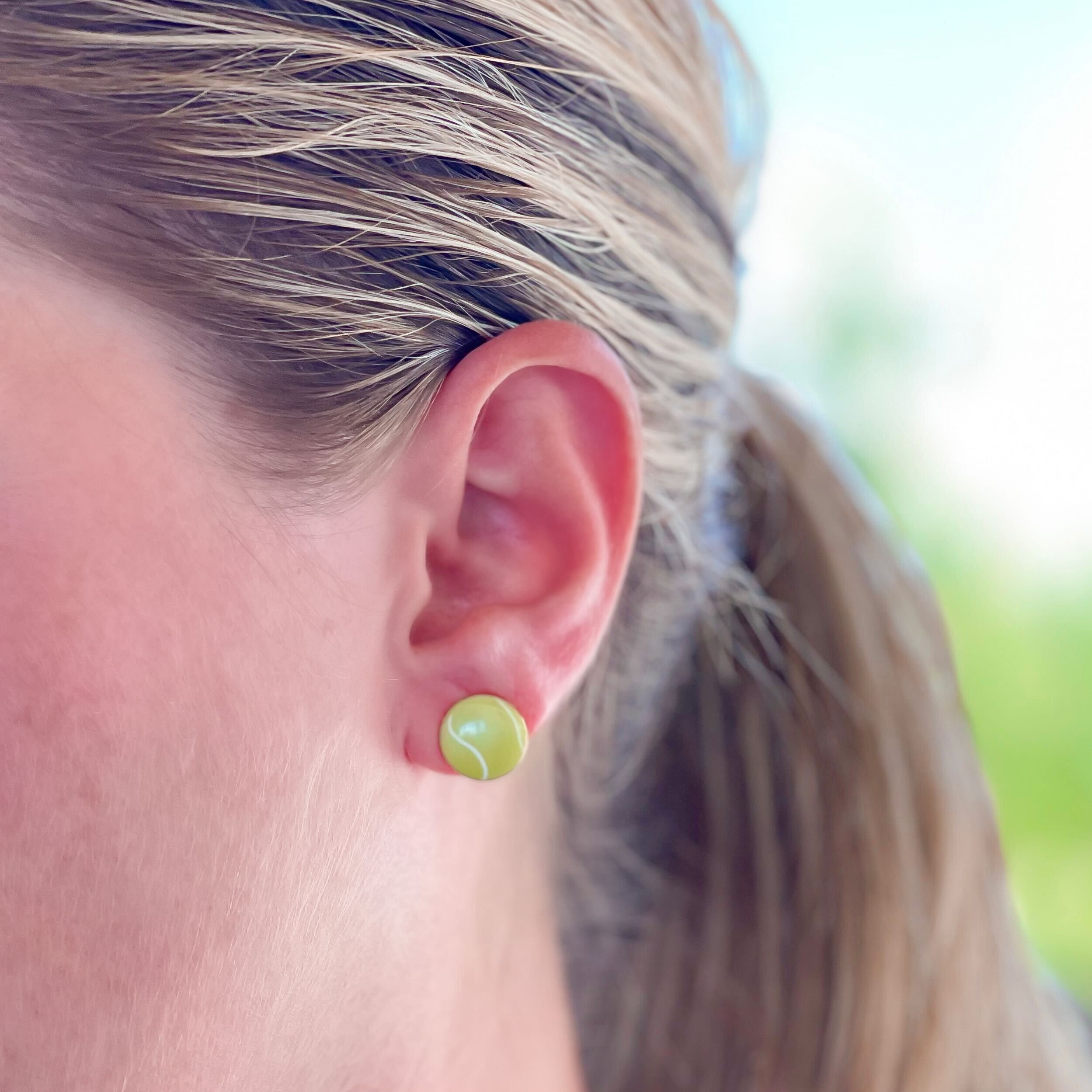 Tennis Signature Enamel Studs by Prep Obsessed