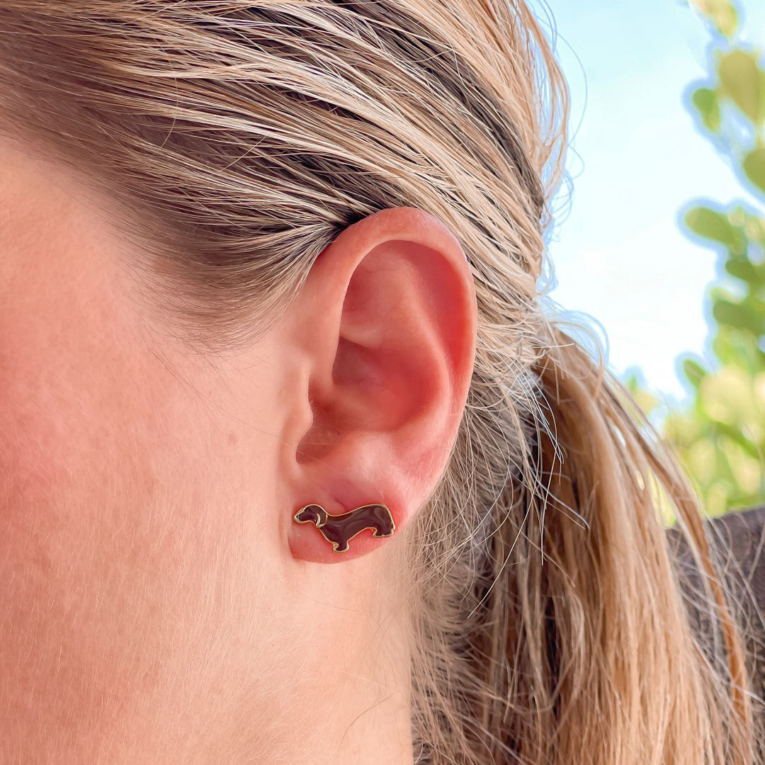 Signature Pet Enamel Studs by Prep Obsessed - Dachshund