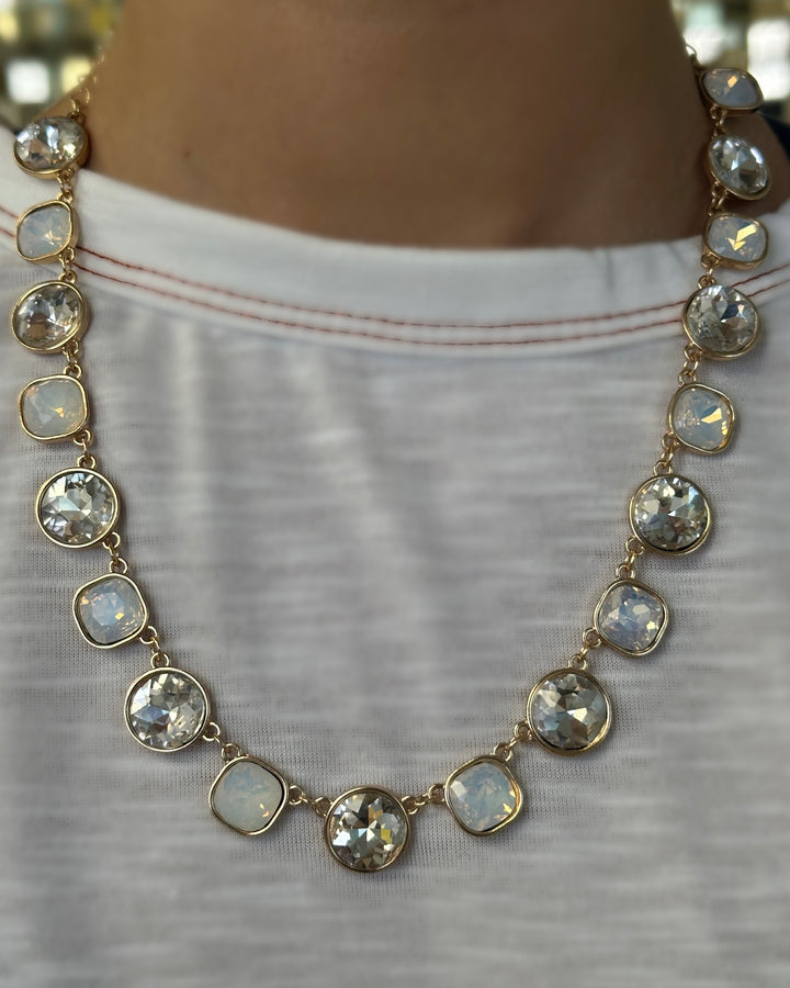 Clear Crystal Statement Necklace