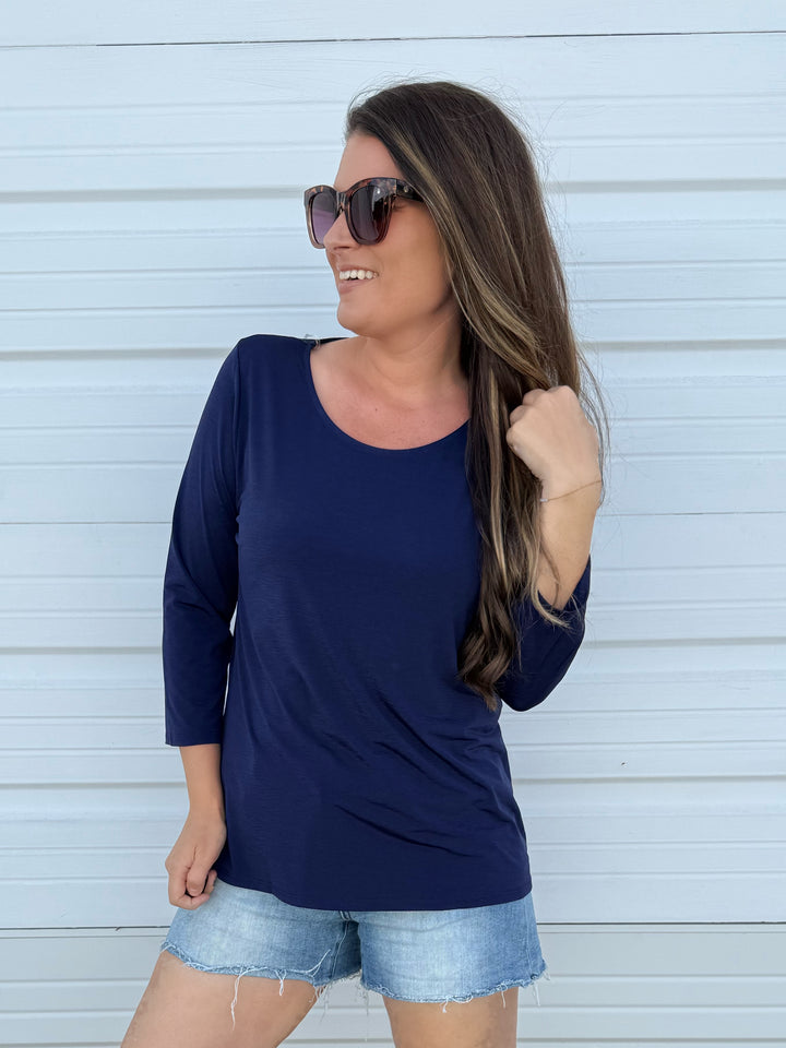 Dear Scarlett Signature Classic Round Neck Top (Multiple Colors Available!)